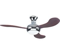 Ventilatore a soffitto con lampada 4 pale 130cm wengè Zephir ZFR3132M