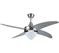Zephir VENTILATORE DA SOFFITTO Ø 132 cm 4 PALE SILVER CON TELECOMANDO E LUCE FUNZIONE REVERSIBILITA