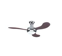 Ventilatore a soffitto con lampada 4 pale 130cm wengè Zephir ZFR3132M