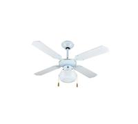 Zephir, Ventilatore da Soffitto con luce, 4 Pale in Legno e Paglia di Vienna, Ventilatore da soffitto Diametro 107cm, Funzione reversibilità