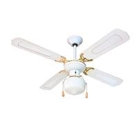 ZEPHIR VENTILATORE DECORATIVO A SOFFITTO CON LUCE 4 PALE ZFS9107B Ø105