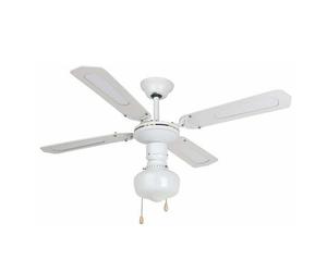 ZEPHIR VENTILATORE DECORATIVO A SOFFITTO CON LUCE 4 PALE ZFS9107B Ø105