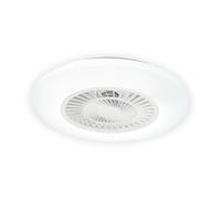 Zephir Ventilatore Plafoniera LED Con Telecomando 45W, RGB E CCT, 6 Velocità, Timer, Funzione Reverse, 5 Pale Trasparenti