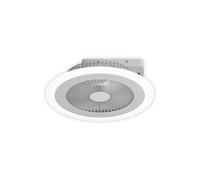 Zephir Ventilatore Plafoniera LED Ultra Slim, Luce Ambiente E Anello LED CCT, 4 Velocità, 11 Pale Trasparenti, Motore 15W, 10,5x30 Cm