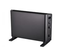 Zephir ZCV2005TT-N Termoconvettore Elettrico da Terra 2000W 2 Livelli di Potenza con Funzione Turbo Timer 3 Ore, Termostato Regolabile Sicurezza Antiribaltamento Colore Nero