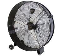 Zephir ZDM90CM Ventilatore Industriale da Terra Professionale con Ruote Struttura Interamente in Metallo Superpotente Pala 90 cm Gabbia 3 velocità selezionabili Motore da 360W, Nero
