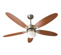 Zephir ZFR9111M ventilatore da soffitto con luce 5 pale in legno colore marrone