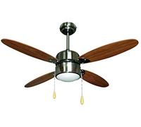 Zephir ZFS4108M Ventilatore da Soffitto con Lampada, Marrone