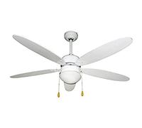 Zephir ZFS9110B Ventilatore da Soffitto con Lampada, Bianco