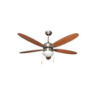 Zephir ZFS9110M Ventilatore da Soffitto con Lampada, Marrone, a risparmio energetico, 230v, 50hz, ferro, legno