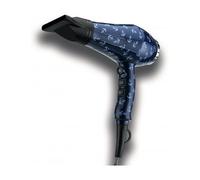 Zephir, Asciugacapelli Professionale, Fantasia "Ancore", Potenza 2000W, 2 velocità, 3 livelli di temperatura, Colpo di Freddo, Concentratore e Diffusore inclusi, Con Tote Bag della Stessa Fantasia.