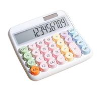 Zephylix Calcolatrice da ufficio di base, calcolatrice standard con ampio display e pulsanti per ufficio, scuola, casa e uso aziendale, spegnimento automatico, bianco