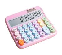 Zephylix Calcolatrice da ufficio di base, calcolatrice standard con ampio display e pulsanti per ufficio, scuola, casa e uso aziendale, spegnimento automatico, rosa