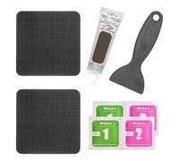Zephylix Kit di riparazione per trampolino, 10,2 x 10,2 cm, rettangolare su toppe, per la riparazione di tappeti elastici o fori in un tappeto elastico A