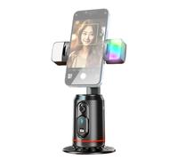 Zephylix - Treppiede per telefono con controllo gestuale, nessuna app richiesta, supporto per telefono con rilevamento automatico a 360° con 2 luci LED