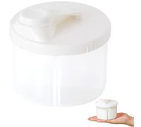 Zephyra Dispenser Portatile con 4 Scomparti,Coperchio Rotante,Contenitore Senza BPA per Polveri,Snack,Fiocchi d'Avena e Altri Alimenti Secchi-Compatto e Facile da Trasportare(9,4 x 6 x 8,5 cm)-Bianco