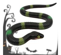 Zephyra Halloween Serpente di Gomma Realistico 70*2CM/27.56*0.79", Serpenti Finti, Modello di Serpente Simulato Morbido ed Elastico, Serpente Giocattolo per Scherzi, Decorazione da Giardino e Festa