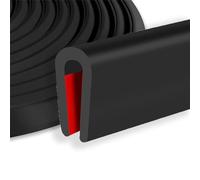 Zephyra Paraspigoli adesivo 3m - Profilo in gomma a U per lamiera, vetro, metallo, auto - Flessibile e resistente - Nero（5mm）