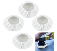 Zephyra Set 4 Cuffie Lucidanti in Lana 220-250 mm - Tamponi per Lucidatrice Einhell CE-CB 18/254 Li, CC-PO 90 - Compatibile Lucidatrice Auto a Batteria e Flex
