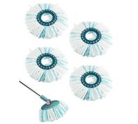 ZephyrCraft 4 Testine di Ricambio per Mop Compatibili con Leifheit Clean Twist Disc Mop, Testine di Ricambio in Microfibra Durevoli e Altamente Assorbenti per la Pulizia di Tutti i Tipi di Pavimento