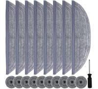 ZephyrCraft Kit Accessori 17 Pezzi per Roborock S8 MaxV Ultra, Include 8 Salviette, 8 Spazzole Laterali e 1 Cacciavite - Ricambi Originali per Robot Aspirapolvere Roborock S8 MaxV Ultra