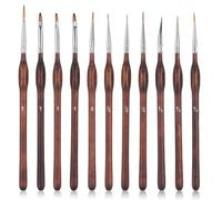 ZephyrCraft Set di 11 Pennelli da Pittura Professionali, Pennelli Fini per Acrilici, Acquerelli e Olio, Kit Ideale per Modellismo, Miniature, Dry Brush e Dipingere per Numeri