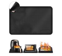 ZephyrCraft Tappetino in Silicone da Cucina, 60x40cm Tappetino Silicone Forno, Riutilizzabile, Resistente al Calore, Antiscivolo e Lavabile (Nero)