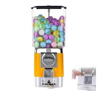 ZephyrGlow Distributore Automatico di Caramelle Meccanico, Macchina per Palline di Colla per Monete Domestiche, Robusto per Casa e Officina,Yellow