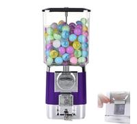 ZephyrGlow Distributore Automatico di Caramelle Meccanico, Macchina per Palline di Colla per Monete Domestiche, Robusto per Casa e Officina,Purple