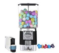 ZephyrGlow Distributore di Caramelle con Gettoniera, Dispenser Automatica per Gomme per Uso Commerciale, Distributore Caramelle Grande, Distributore di Noci,Black