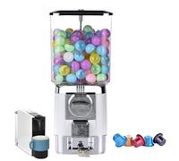 ZephyrGlow Distributore di Caramelle con Gettoniera, Dispenser Automatica per Gomme per Uso Commerciale, Distributore Caramelle Grande, Distributore di Noci,White