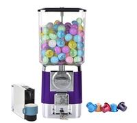 ZephyrGlow Distributore di Caramelle con Gettoniera, Dispenser Automatica per Gomme per Uso Commerciale, Distributore Caramelle Grande, Distributore di Noci,Purple