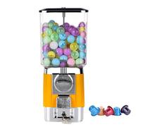 ZephyrGlow Macchina di Gumball, Mini Macchina di Gumball, Distributore Automatico alla Rinfusa della Palla con Il Distributore di Giocattoli della Capsula della Bolla Classica del Tasto,Yellow