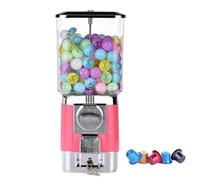 ZephyrGlow Macchina di Gumball, Mini Macchina di Gumball, Distributore Automatico alla Rinfusa della Palla con Il Distributore di Giocattoli della Capsula della Bolla Classica del Tasto,Pink