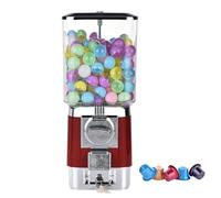 ZephyrGlow Macchina di Gumball, Mini Macchina di Gumball, Distributore Automatico alla Rinfusa della Palla con Il Distributore di Giocattoli della Capsula della Bolla Classica del Tasto,Red