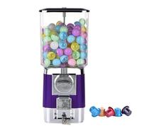 ZephyrGlow Macchina di Gumball, Mini Macchina di Gumball, Distributore Automatico alla Rinfusa della Palla con Il Distributore di Giocattoli della Capsula della Bolla Classica del Tasto,Purple