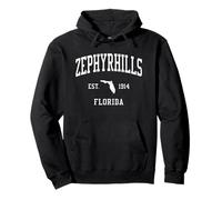 Zephyrhills FL Vintage Athletic Sports JS01 Felpa con Cappuccio
