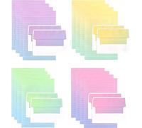 ZephyrHome 16 pezzi di carta da lettere a righe e 8 buste, 4 motivi - Carta da lettere di alta qualità con linee per scrivere lettere, regali, bambini, Natale (giallo, viola, verde, rosa)