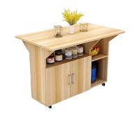 Zephyria Mobile da cucina con cassetti, Carrello mobile for isola da cucina con rotelle, con ribaltina e mobiletto portaoggetti for cucina, per bancone della cucina, soggiorno, ingresso(Brown,M)