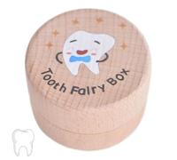 ZEPIQOR 1 pcs Scatola Porta Dentini da Latte, Denti Salva Box per Bambini e Bambina, Scatola per Denti in Legno Scatola, Bambini in Legno Ricordo Regalo, Accumulazione dei Denti, Scatola dei Souvenir