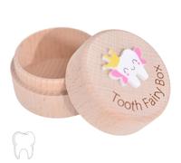 ZEPIQOR 1 pcs Scatola Porta Dentini da Latte, Denti Salva Box per Bambini e Bambina, Scatola per Denti in Legno Scatola, Bambini in Legno Ricordo Regalo, Accumulazione dei Denti, Scatola dei Souvenir
