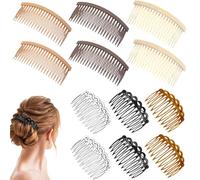 ZEPIQOR 12 Pezzi Pettinini Fermacapelli, Pettinino Per Capelli, Pettine Per Capelli Laterali In Plastica Pettini Da Inserire, Pettine Fermagli Per Capelli, Pettine Per Velo Della Sposa