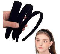 ZEPIQOR 3 pcs cerchietto capelli donna, cerchietto donna, cerchietti da donna in velluto, solido, semplice, per ragazze, larghi, medi e sottili, da donna, alla moda, per donne e ragazze (nero)