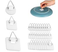 ZEPIQOR 30 Pcs 3 misure Ganci Adesivi per Quadri, Appendini Autoadesivi Bianchi, Facili da Applicare e Rimuovere, Versatili per Piatti, Cornici, Opere d'Arte, Soluzione Pratica