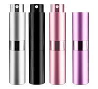 ZEPIQOR 4 Pezzi 8ml Mini Bottiglia di Profumo, Atomizzatore Profumo Portatile, Bottiglia di Spruzzo Portatile di Viaggio per Viaggiare, Festa, Vita Quotidiana