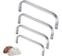 ZEPIQOR 4 Pezzi Chiusura per Borsa Uncinetto 16cm 18cm 20cm 25cm Chiusura a Molla per Borse in Alluminio Chiusura a Scatto per Borse per Fai da Te