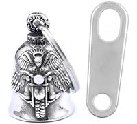 ZEPIQOR Campanella guardian bell Portafortuna Moto Cuore Alato Protezione Motociclista Biker Triker, Amuleto Fornito in Custodia Regalo in Velluto