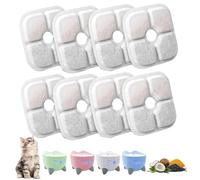 ZEPIQOR Filtri Fontanella per Gatti Filtro Fontanella per Gatti 8 Pezzi Filtri Fontana Gatto Filtri di Ricambio per Gatto di Cane per 2.5L Fontanella Animali Filtri per Fontana con Carboni Attivi