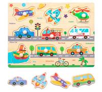 ZEPIQOR Giochi Bambini 1 2 e 3 anni. Puzzle Bambini con trasporto, Giochi Montessori ideali come regalo per Natale o compleanni, Giocattoli per bambino o bambina, Gioco Montessori(trasporto)