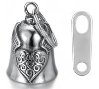 ZEPIQOR Guardian Bell Campanella Portafortuna Moto, Campanella Moto Oleoso, Angelo Custode Motociclista Campanella, con Anello Appeso, per Auto Elettriche, Biciclette, Dotato di supporto